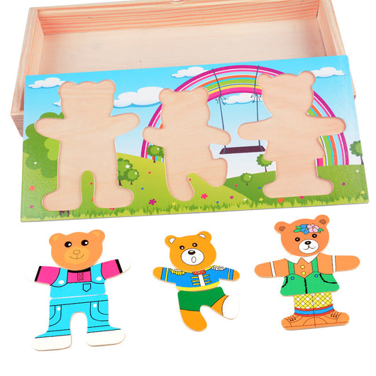 Oso de Madera para Vestir - Puzzle Educativo Infantil - Image 10