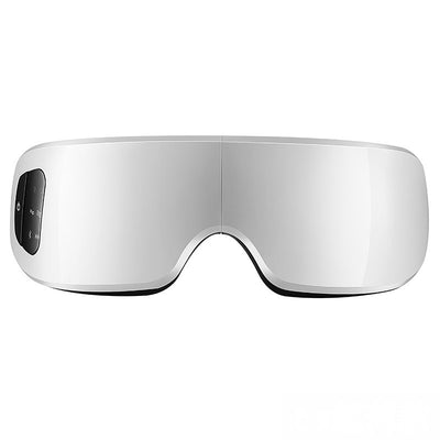 White Bluetooth music eye massager with control panel, air pressure, and hot compress functions in a gift box. - Image 12