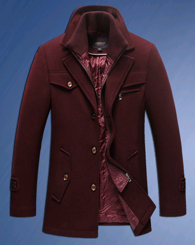 Abrigo Ejecutivo de Invierno para Hombre - Gabardina Gruesa con Doble Cuello - Image 4