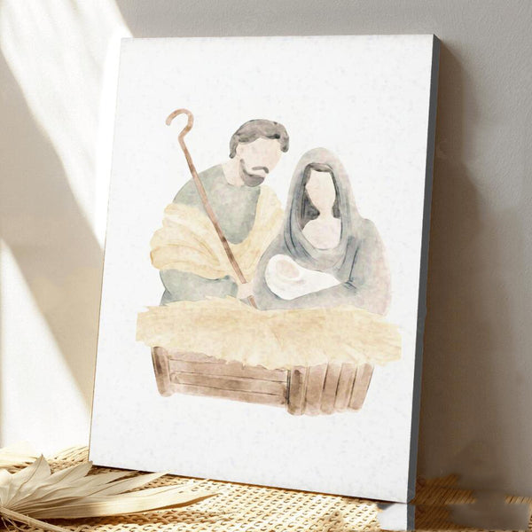 Cuadro Decorativo Navideño Minimalista - Niño Jesús Lienzo Impreso