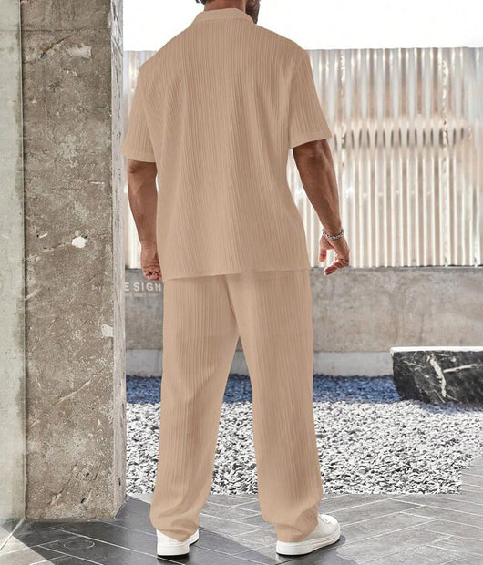 Conjunto Casual Ejecutivo: Camisa de Manga Corta y Pantalón para Hombre - Image 14