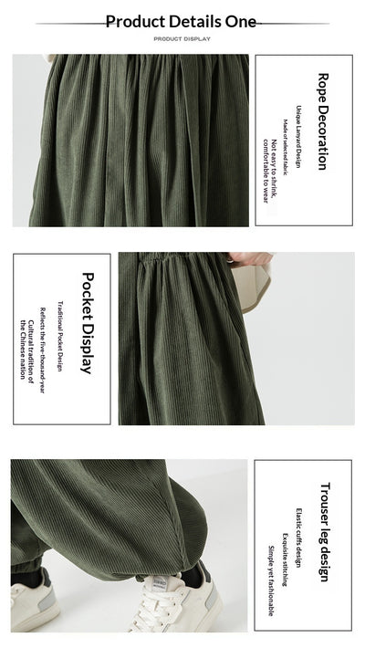 Pantalones Harem Sueltos para Hombre con Puños Elásticos - Image 9