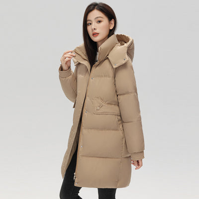 Abrigo Acolchado con Plumón y Capucha - Chaqueta de Algodón Elegante - Image 8
