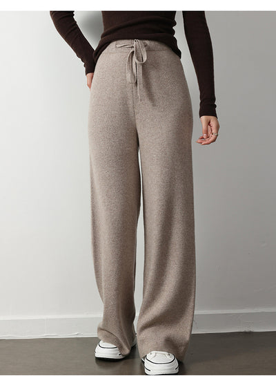 Pantalones Rectos Anchos con Cintura Elástica y Cordones - Image 12
