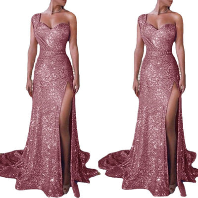 Vestido Asimétrico sin Mangas con Efecto Bronceado y Abertura - Image 5