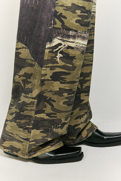 Pantalones Jeans Rectos Holgados con Estampado Digital Barba de Gato - Image 18