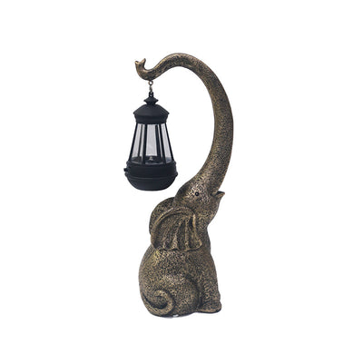 Linterna Decorativa Elefante de Resina con Luz Ambiental - Image 4