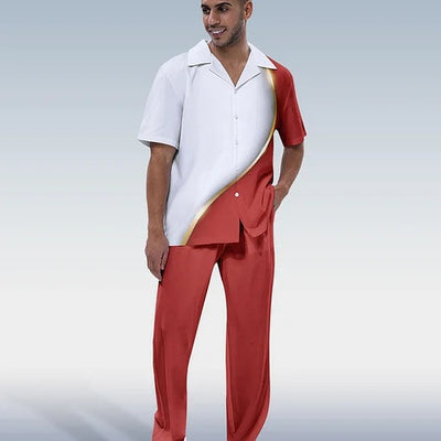 Camisa Casual con Estampado Digital y Cuello Solapa para Hombre - Image 9