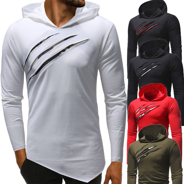 Sudadera Casual Slim con Capucha y Bloques de Color