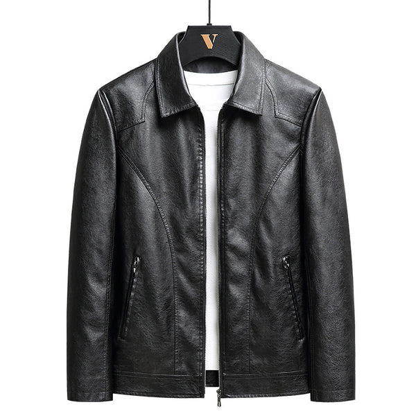 Chaqueta de Cuero Delgada para Hombre