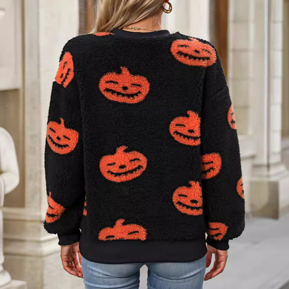 Sudadera Suelta Estampada en Felpa Premium para Mujer