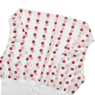 Blusa Crop Top Chiffon con Lunares y Espalda Descubierta - Top Casual Verano - Image 33