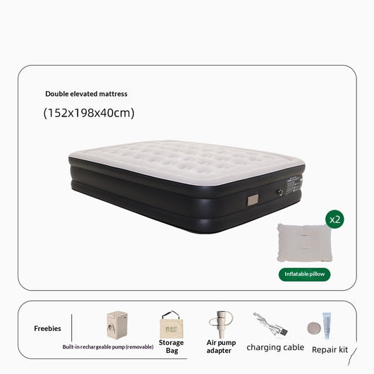 Cama Inflable 2 en 1 Reforzada para Exteriores con Bomba Integrada - Image 2