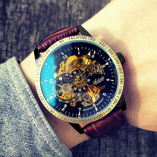 Reloj Mecánico Automático Hueco para Hombre Resistente al Agua - Image 9