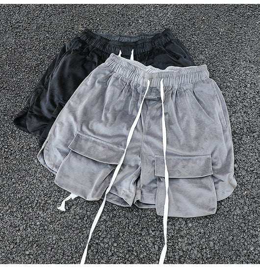 Shorts Holgados de Terciopelo con Bolsillos Grandes y Aberturas Laterales - Image 15