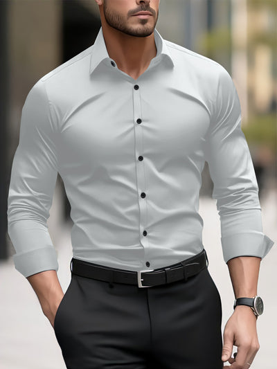Camisa Casual Ejecutiva de Manga Larga en Tono Pigmentado - Image 9
