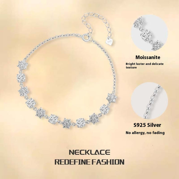 Pulsera de Plata 925 Estilo Minimalista Lujo Ligero para Mujer