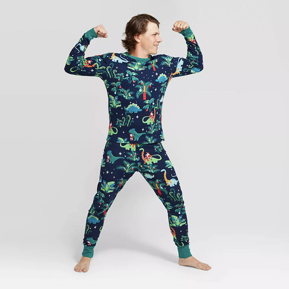 Pijamas Familiares de Algodón con Estampado Perro - Conjunto Papá, Mamá e Hijo