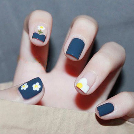 Uñas Postizas Almendradas Mate Brillante - Diseño Simple - Image 25