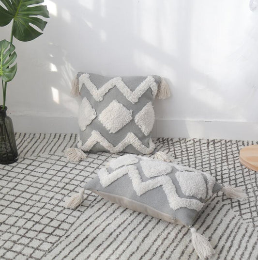 Cojín Decorativo Tufted Canvas con Relleno Acolchado - Image 2