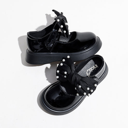 Zapatos de Cuero Suave para Niños - Suela Flexible Color Negro - Image 12