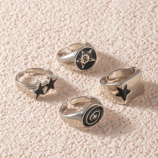 Anillo Hip-hop Estrella de Cinco Puntas Articulado para Hombre - Image 8