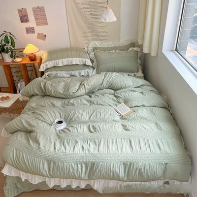 Juego de Cama Princesa de 4 Piezas Suave y Plisado - Image 2