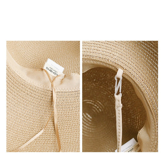 Sombrero de Paja Plegable para Playa - Versátil y Cómodo - Image 6