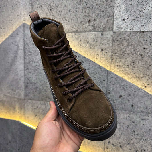 Botas Martin de Gamuza Forradas en Fleece - Zapatos Casuales Cálidos con Suela Reforzada
