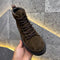 Fleece-Lined Suede Martin Boots - Warm Casual Shoes with Reinforced Sole