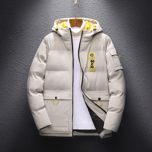 Chaqueta Acolchada Casual con Capucha para Hombre