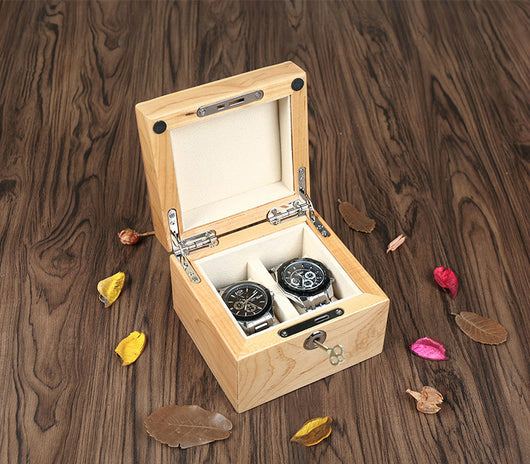 Estuche de Madera Maciza para Relojes - Pack Doble Organizador de Lujo - Image 5