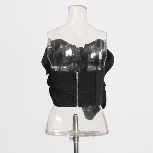 Top Tubo Backless con Flores 3D - Image 35