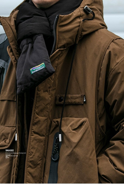 Chaqueta Acolchada de Trabajo Impermeable con Capucha y Múltiples Bolsillos - Image 15