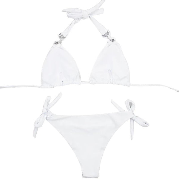 Bikini Bandeau Dividido Color Sólido