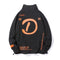 Sudadera Cuello Alto Holgada con Bordado