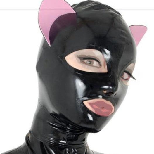 Tocado de Látex Estilo Gatita para Fiestas y Espectáculos
