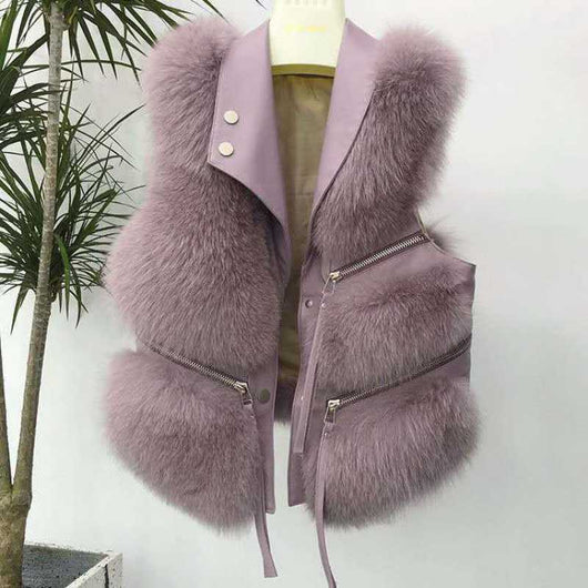 Chaleco de Cuero para Mujer Estilo Coreano Invierno - Image 7