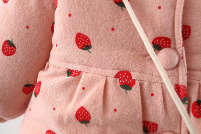 Abrigo de Algodón Niña con Forro Polar Estampado Frutas y Bolsa Incluida - Image 28