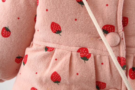 Abrigo de Algodón Niña con Forro Polar Estampado Frutas y Bolsa Incluida - Image 28