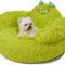 Cama Donut Acogedora para Perros y Gatos Pequeños - Diseño Suave con Borde Elevado