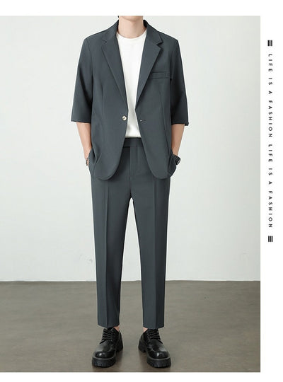 Blazer Casual de Seda de Hielo para Hombre - Ligero y Fresco para Verano - Image 16