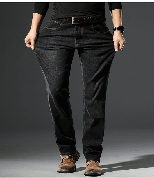 Jeans Rectos Elásticos para Hombre - Primavera Otoño Fit Cómodo - Image 16