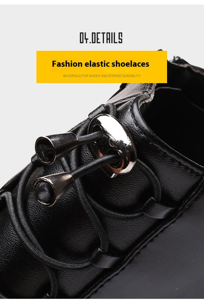 Botas Altas de Cuero para Hombre Estilo Británico-Coreano - Image 13