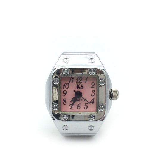 Reloj de Dedo en Anillo de Aleación Plateada - Pareja de Moda - Image 9