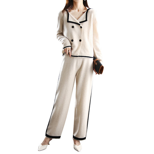 Conjunto Elegante Cardigan y Pantalón Ancho con Perfume - Image 10