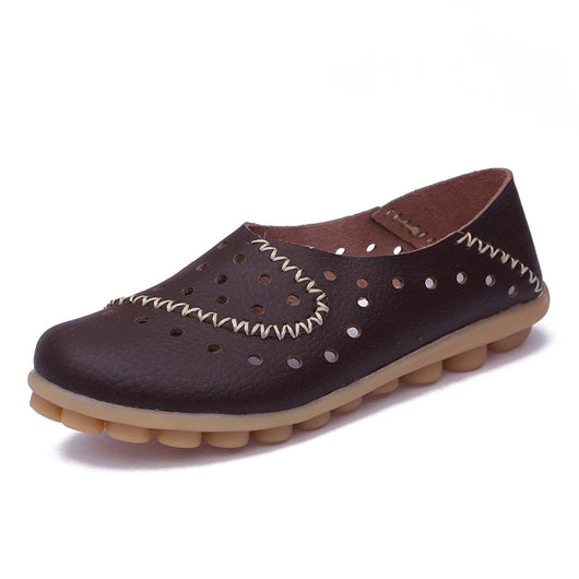 Zapatos Planos de Cuero para Mujer con Tacón Bajo - Image 8