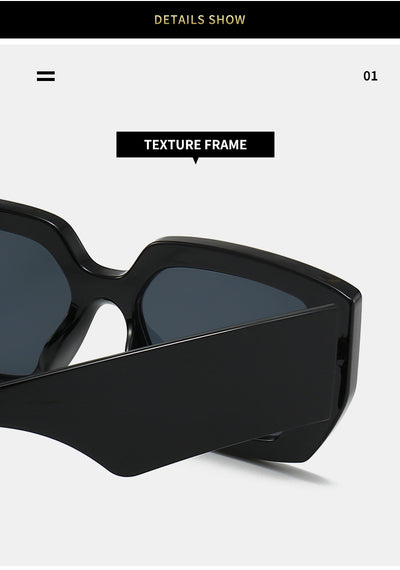 Beige square frame sunglasses with dark gray lenses, featuring a thick, fashion-forward design. - Image 22