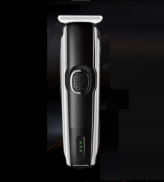 VGR V-020 professional black and silver rechargeable beard trimmer kit with 1mm, 2mm, 3mm guide combs, USB cable, cleaning brush, and oil. - Image 2