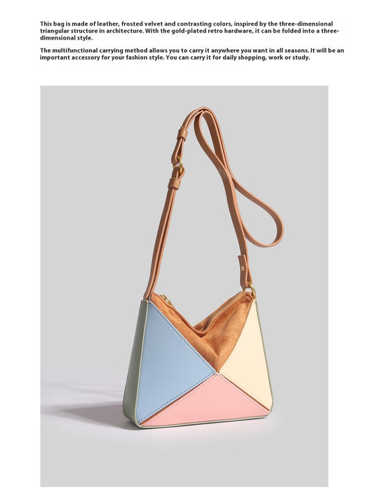 Bolsa Tote Convertible con Diseño Geométrico de Diamantes - Image 8